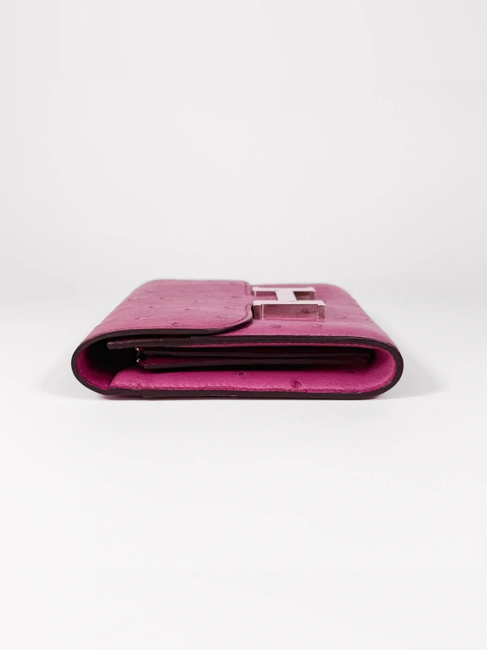 Hermès Fuchsia Ostrich Constance Wallet